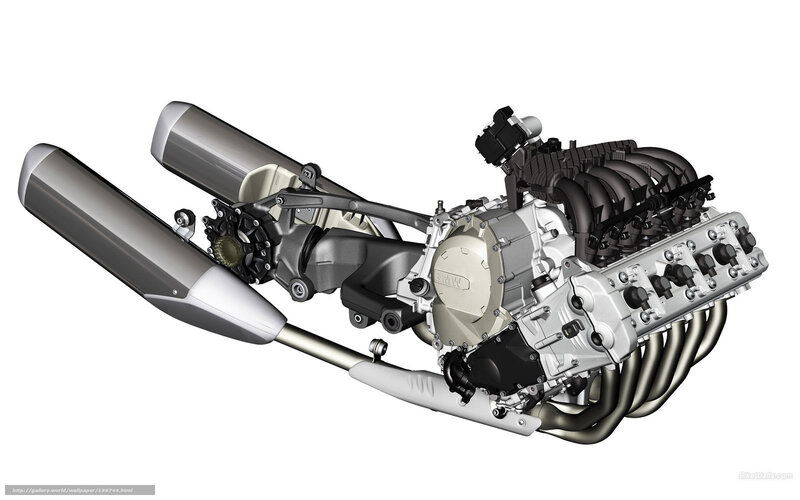 BMW Motorcycle Engine — Silver