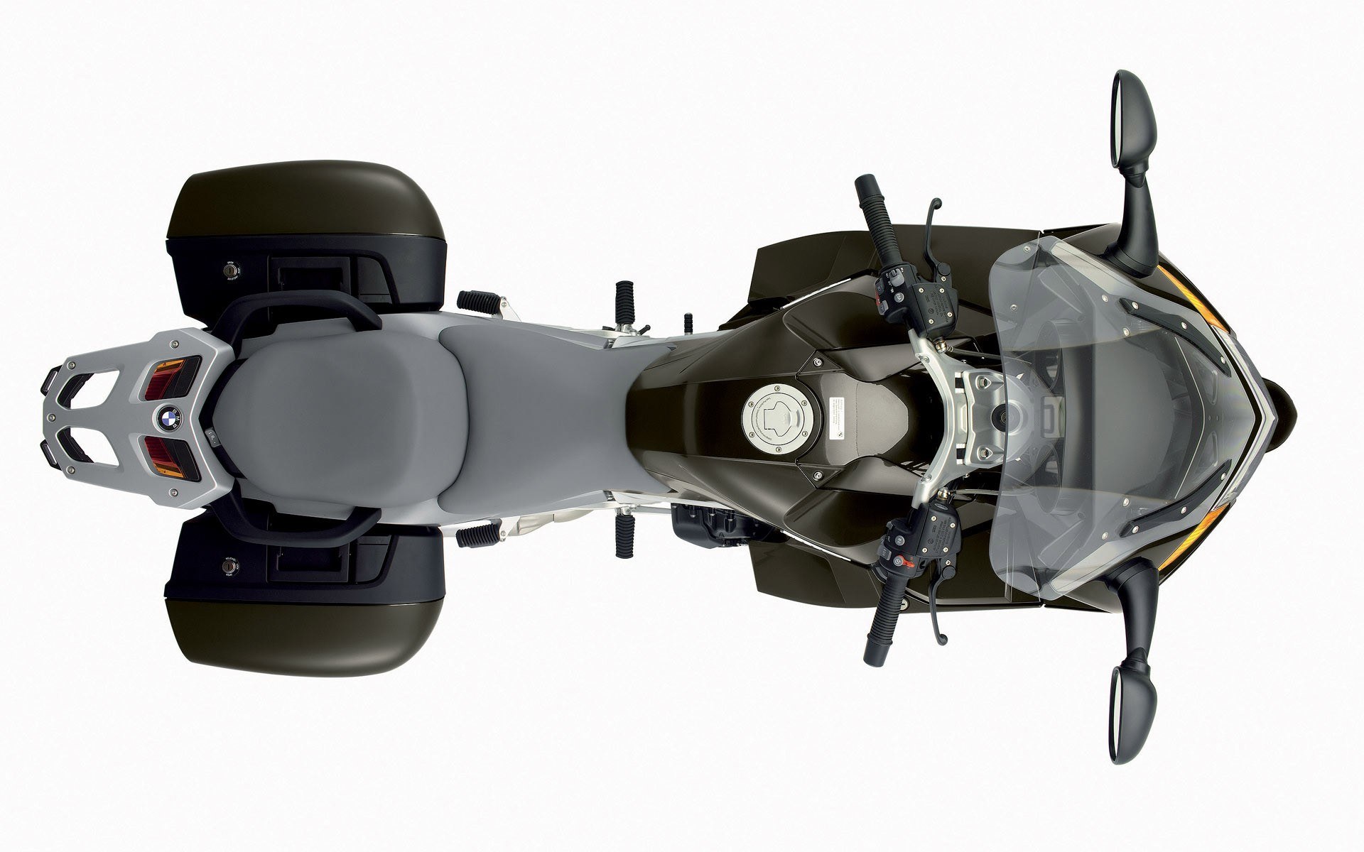 BMW motorcycle from above