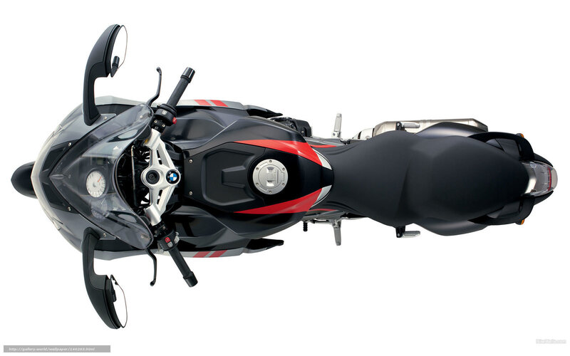 BMW motorcycle from above