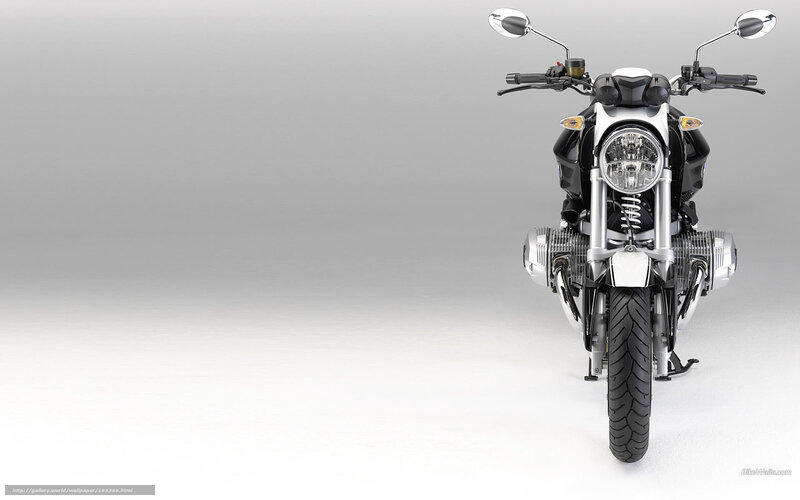 BMW Motorcycle Front View — Black, Neutral, Photograph
