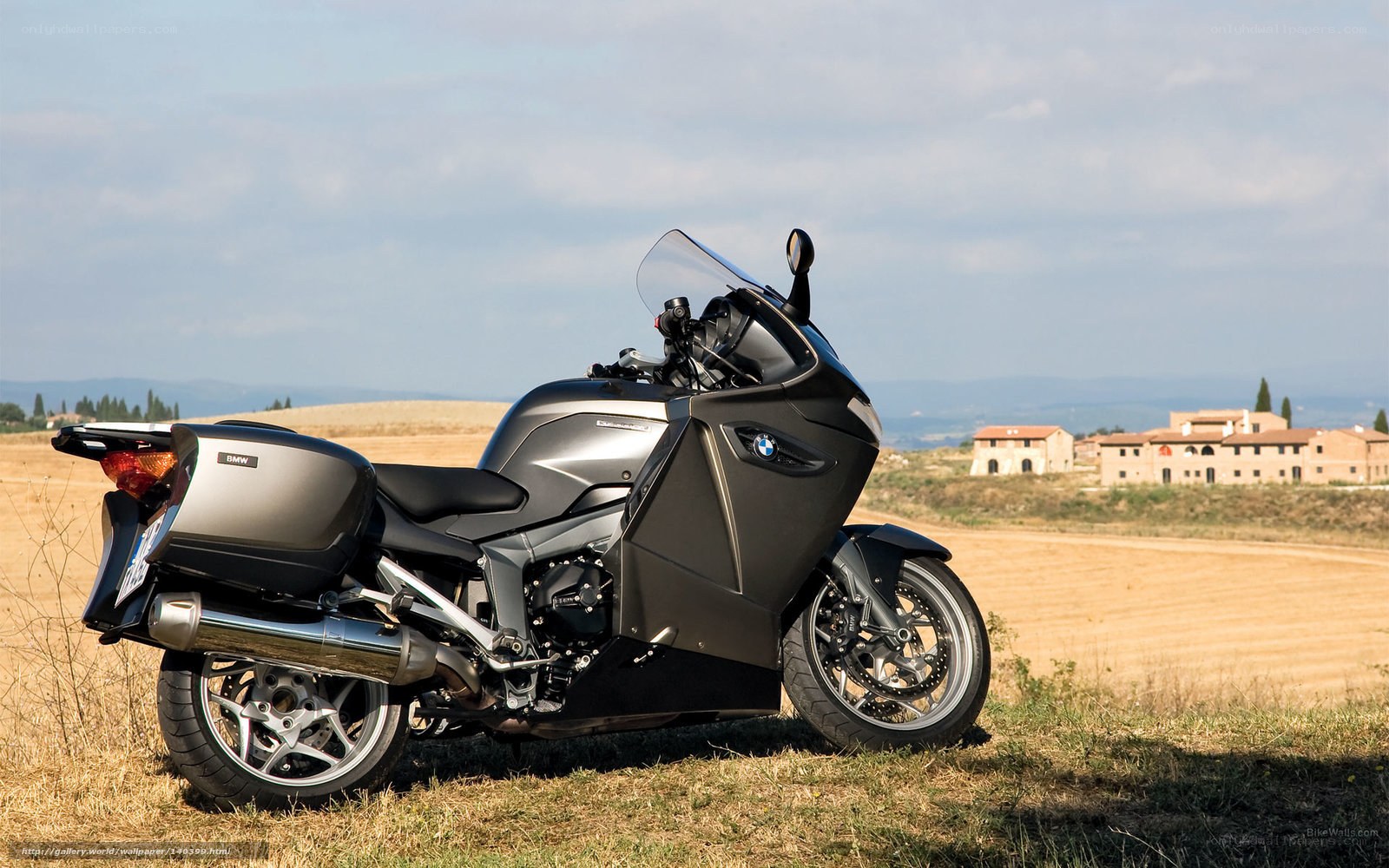 BMW motorcycle in countryside