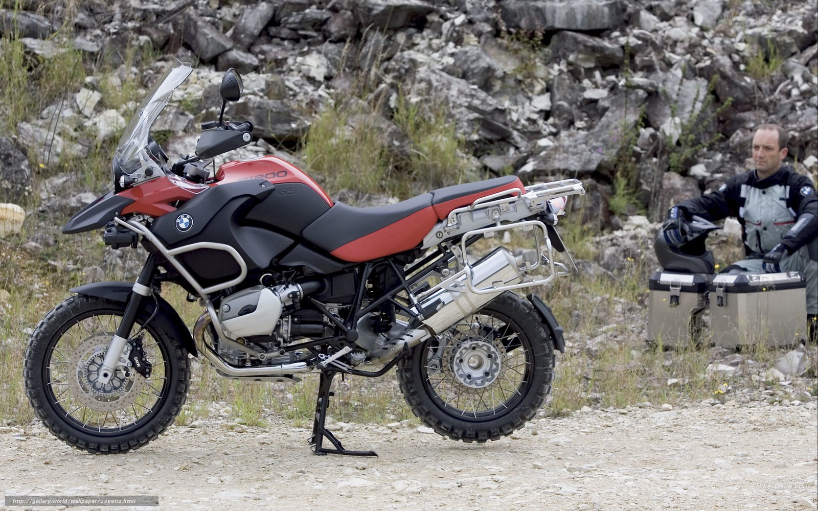 BMW motorcycle on rocky terrain