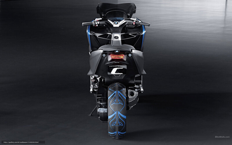 BMW Motorcycle Rear View — Black