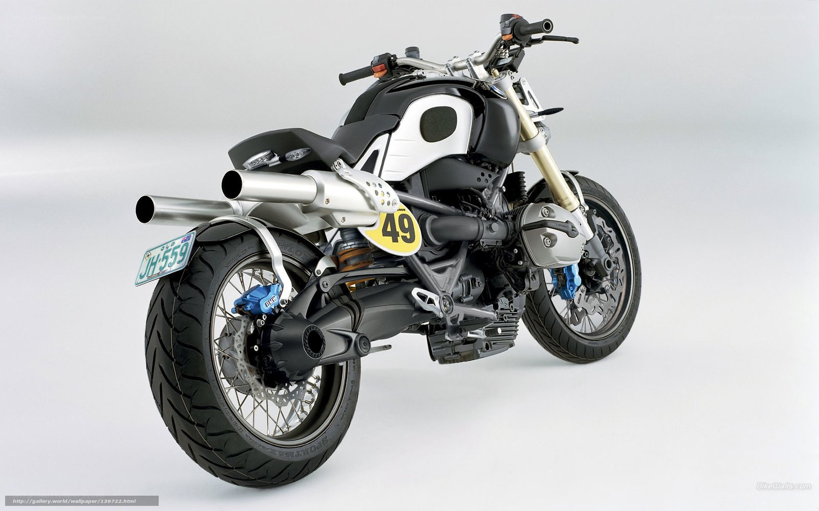 BMW motorcycle rear view