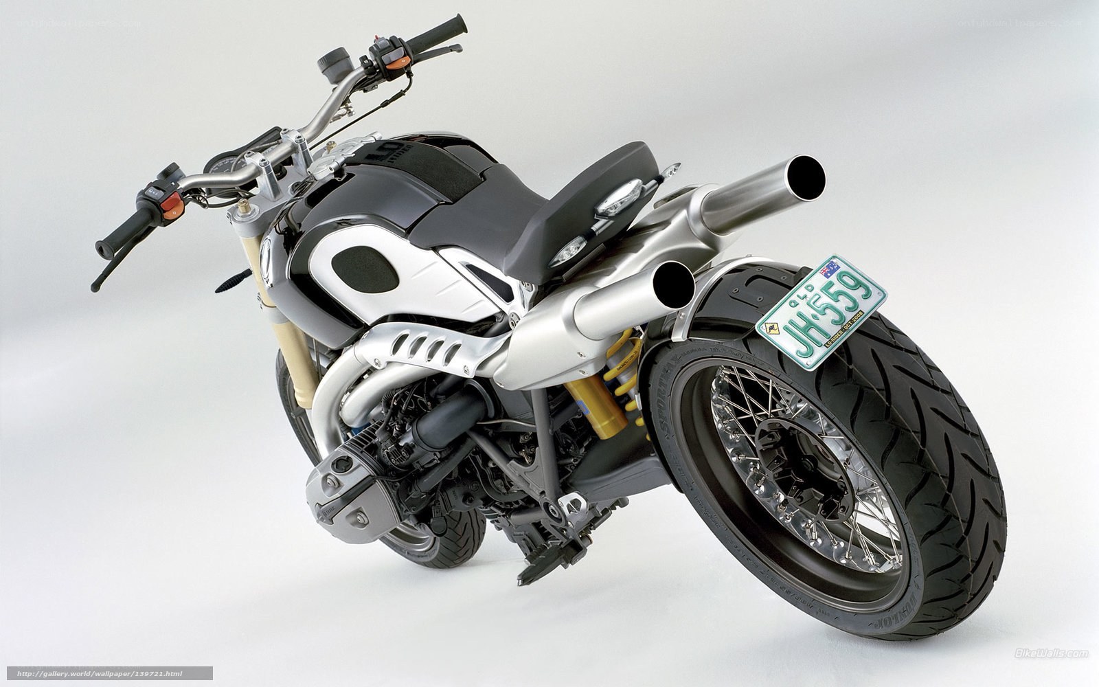 BMW motorcycle studio shot
