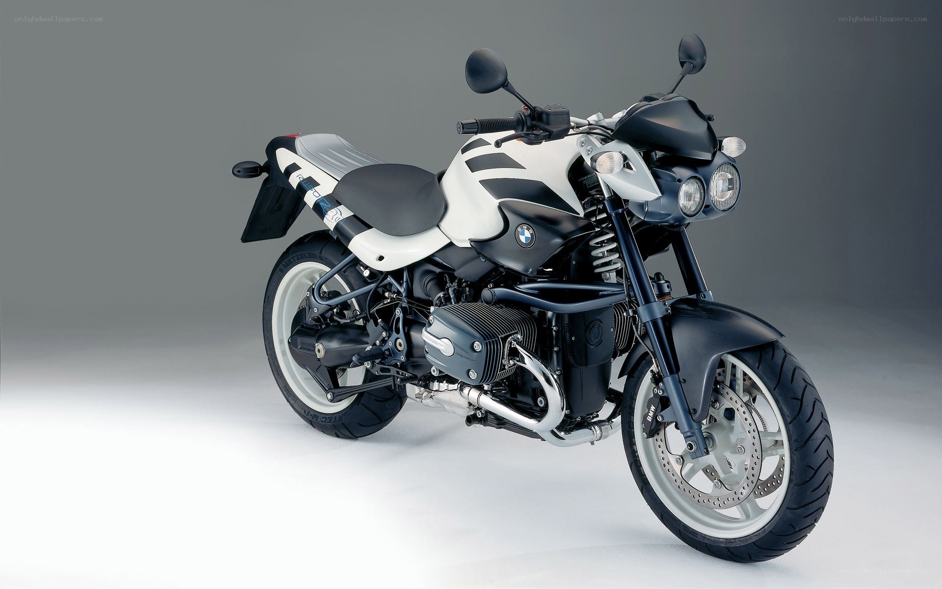 BMW motorcycle studio shot