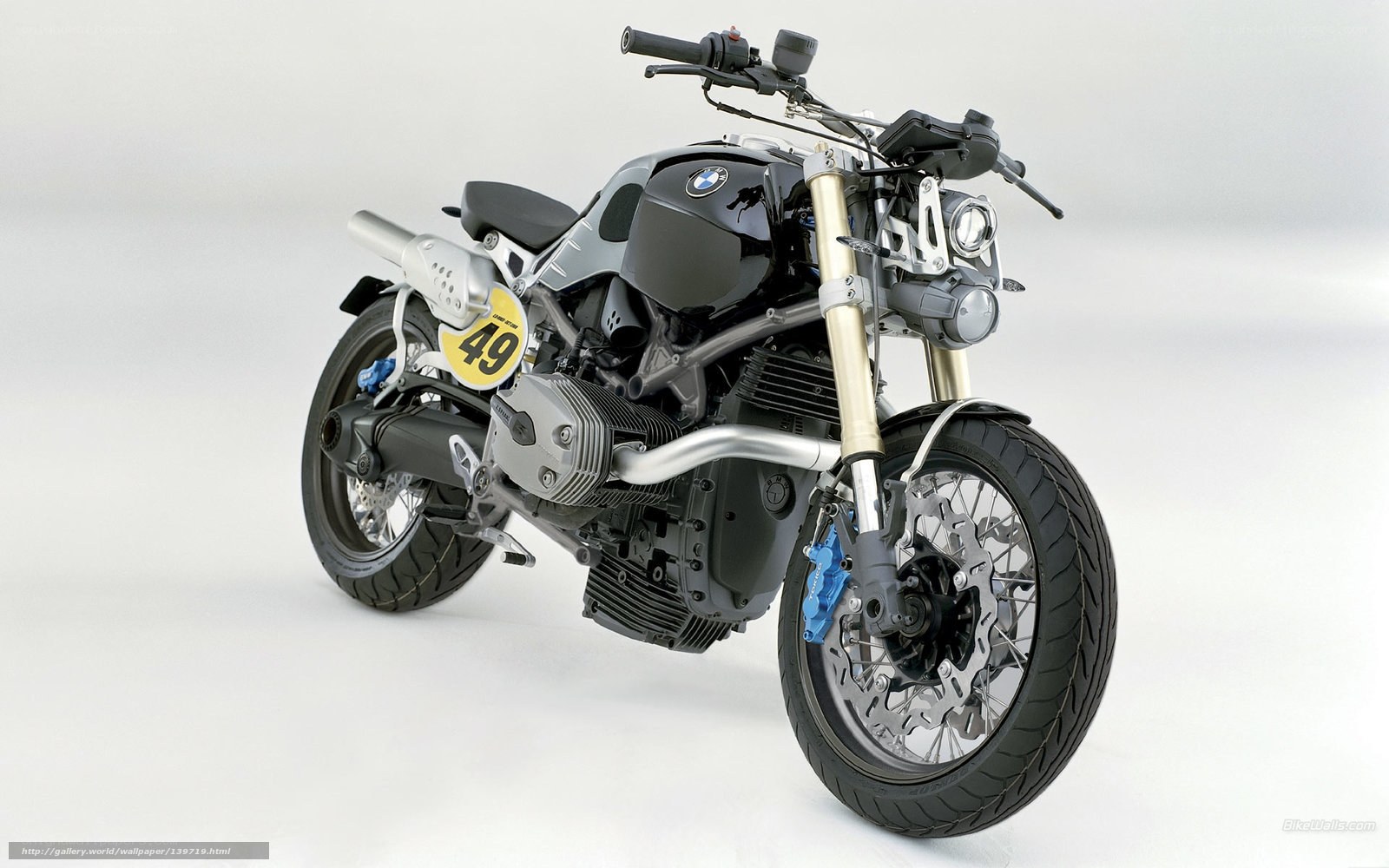 BMW motorcycle studio shot