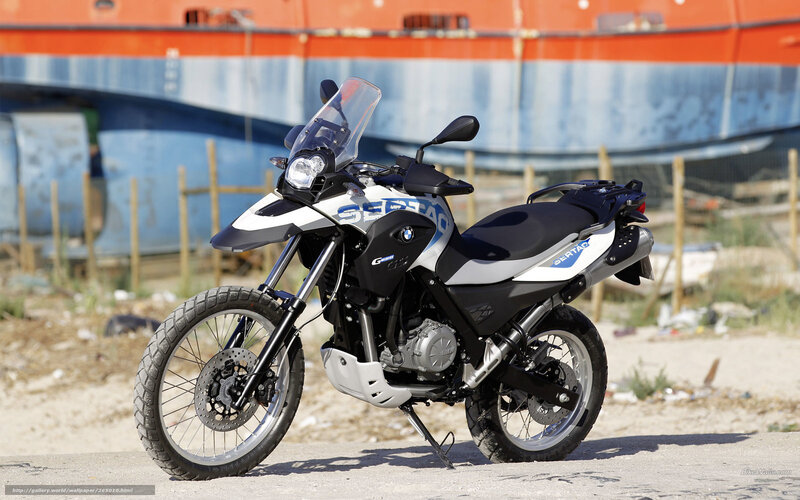 BMW Motorcycle — White, Outdoor