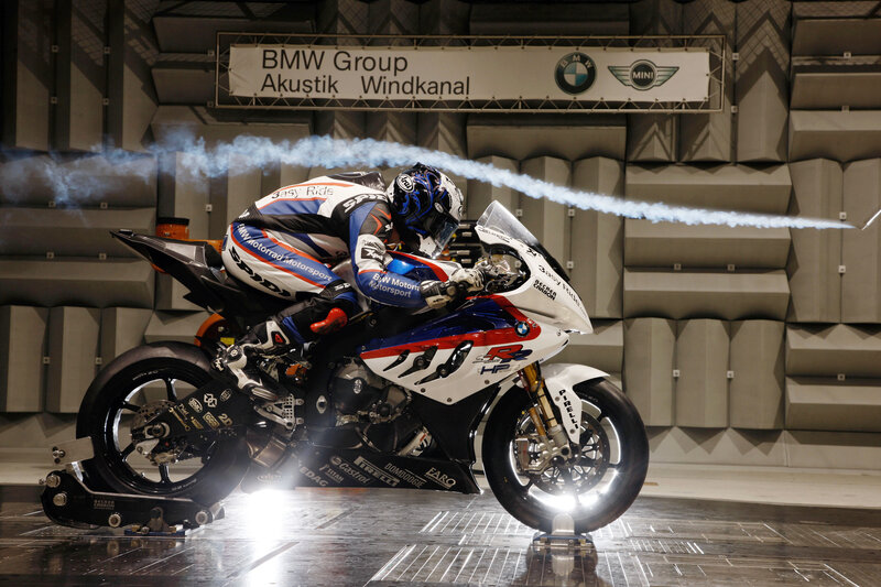 BMW motorcycle wind tunnel test