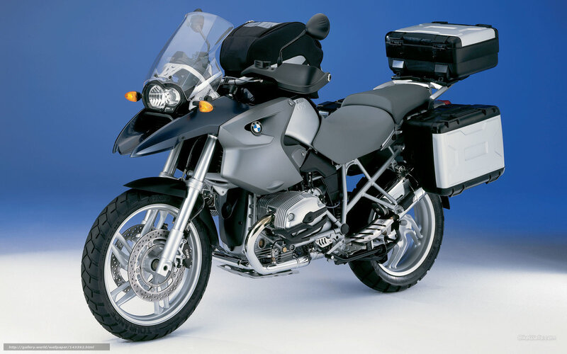 BMW motorcycle with luggage