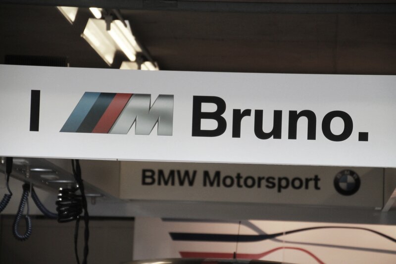 BMW Motorsport sign with Bruno