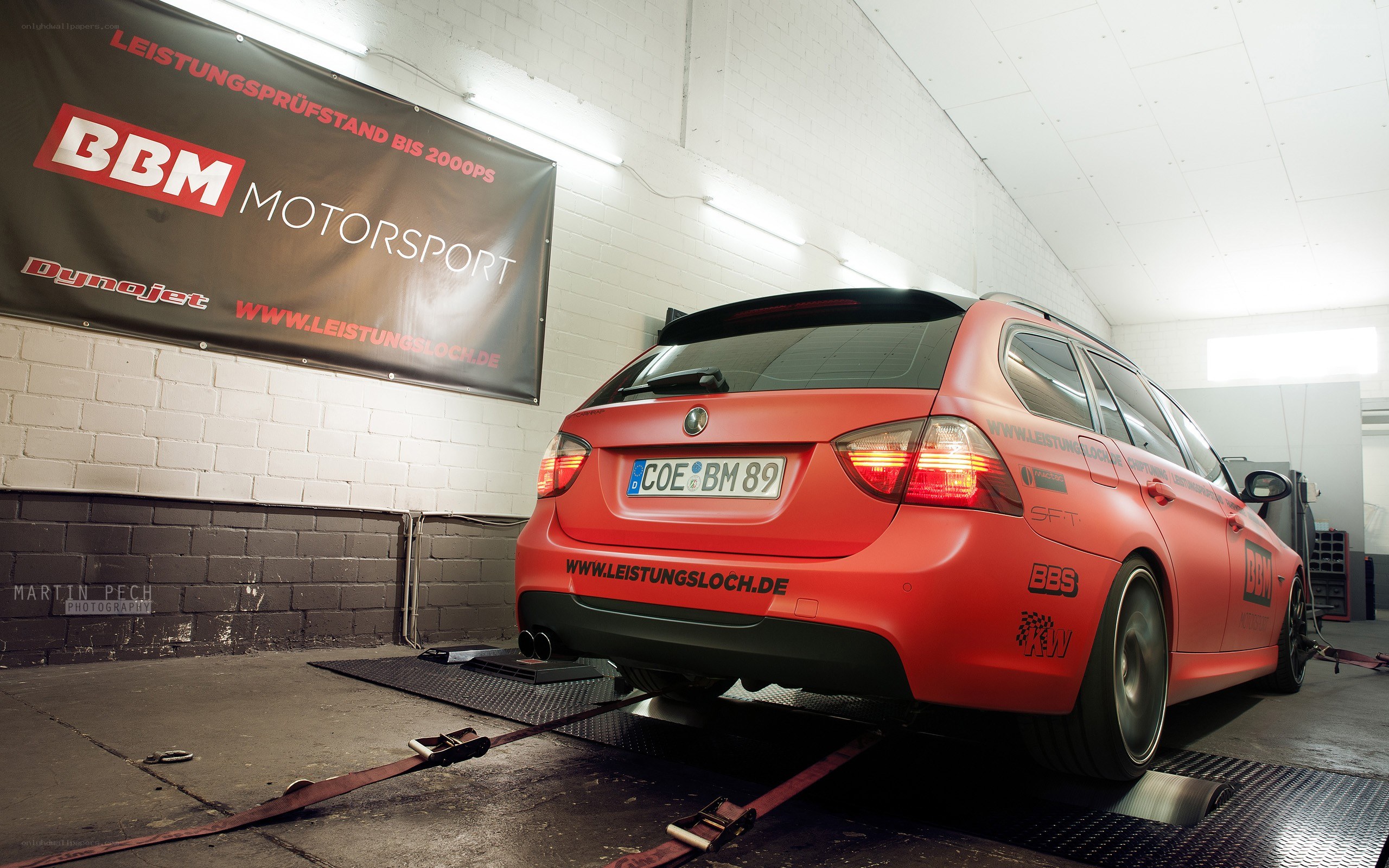 BMW on a dynamometer