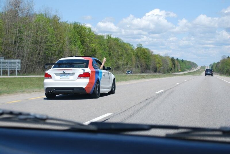 BMW on a highway