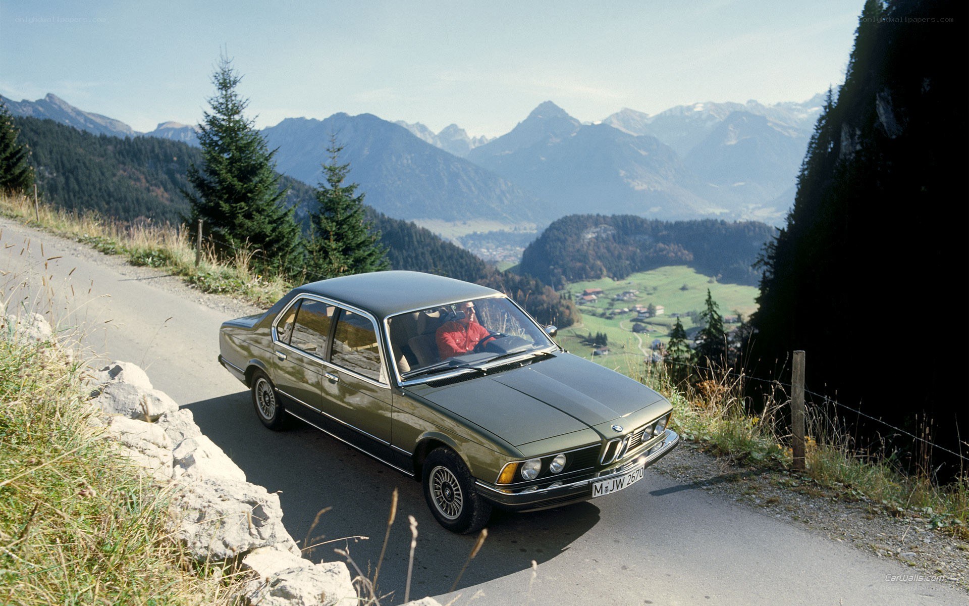 BMW on a mountain road