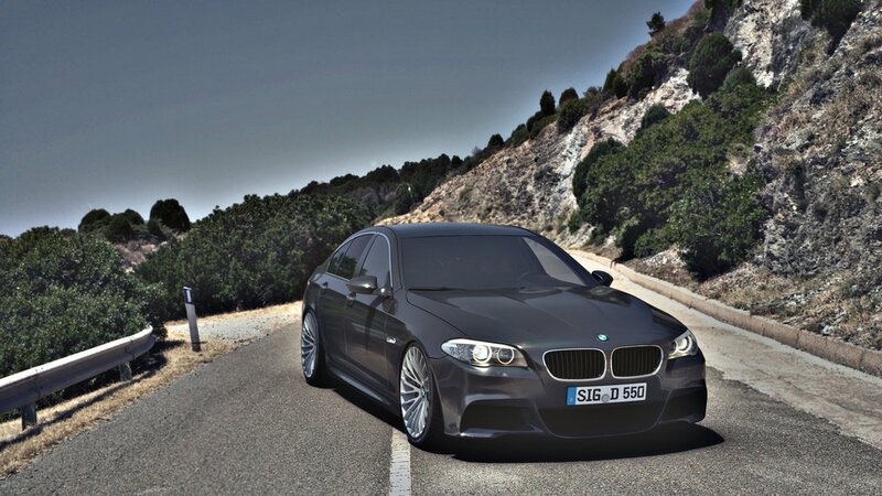 BMW on a winding road