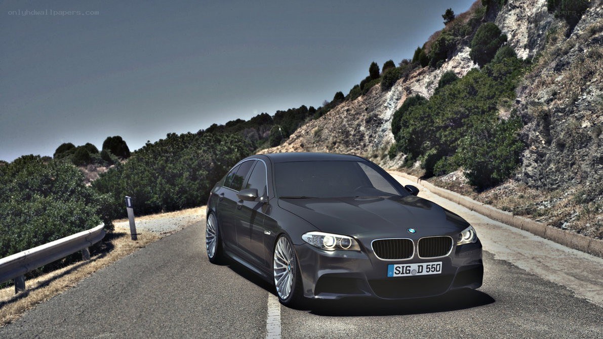 BMW on a winding road