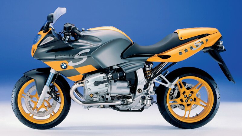 BMW R1100S Motorcycle — Yellow
