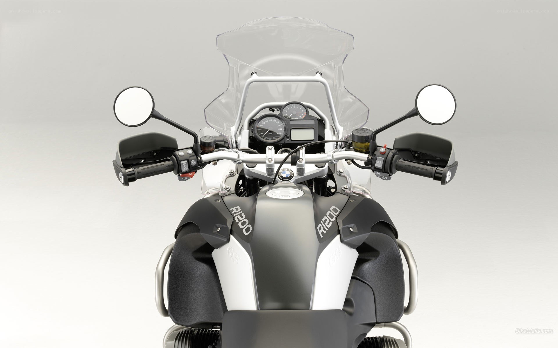 BMW R1200 motorcycle front view