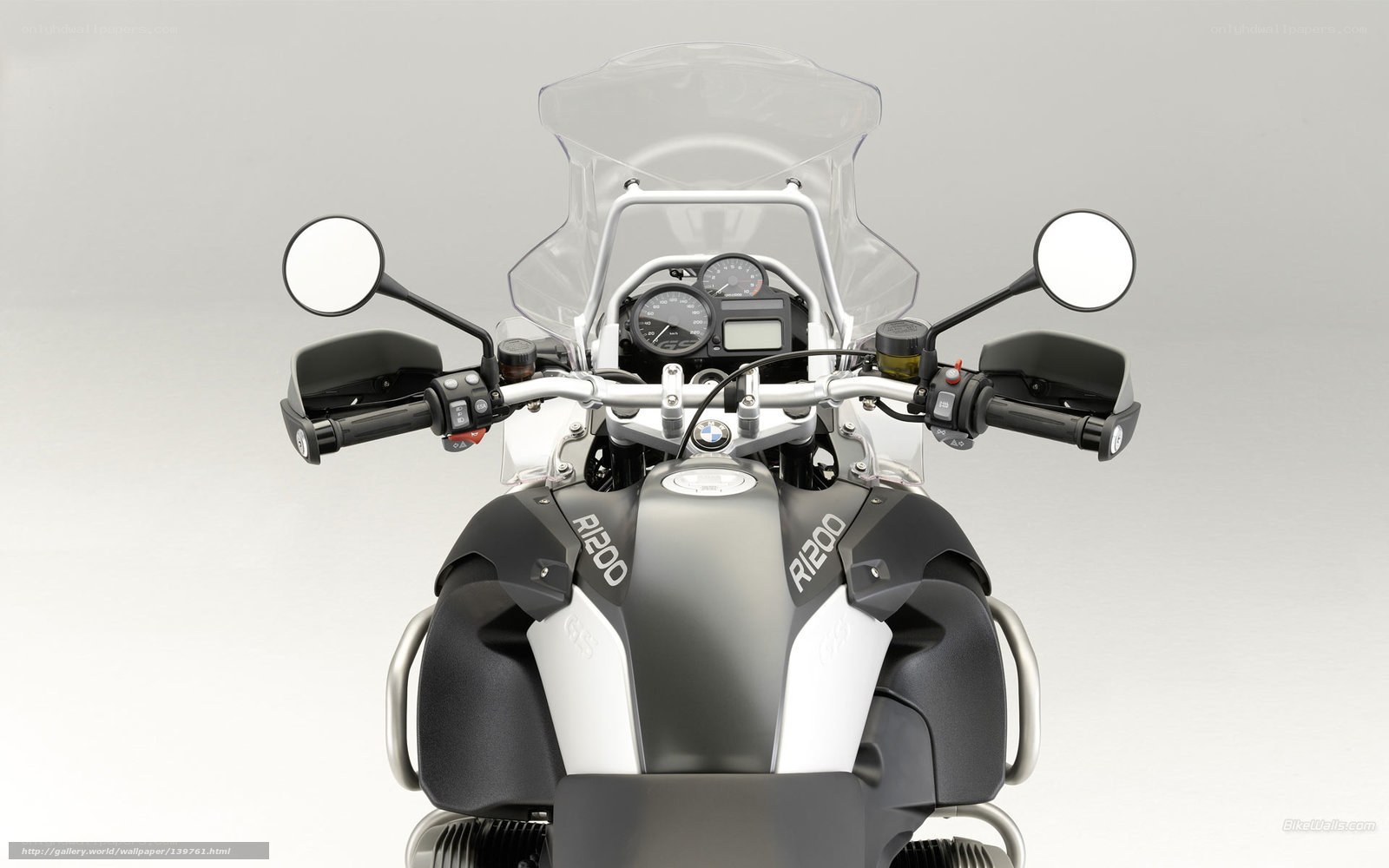 BMW R1200 motorcycle front view
