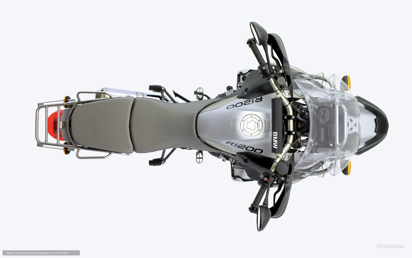 BMW R1200 motorcycle top view