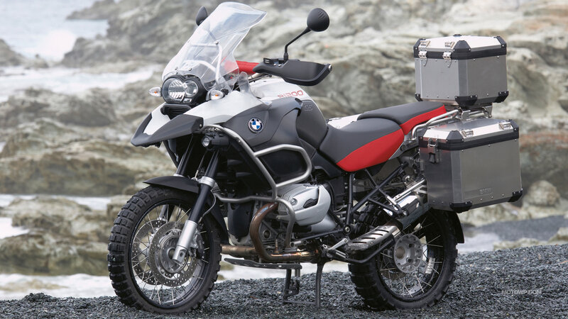 BMW R1200GS Motorcycle — Black, Outdoor
