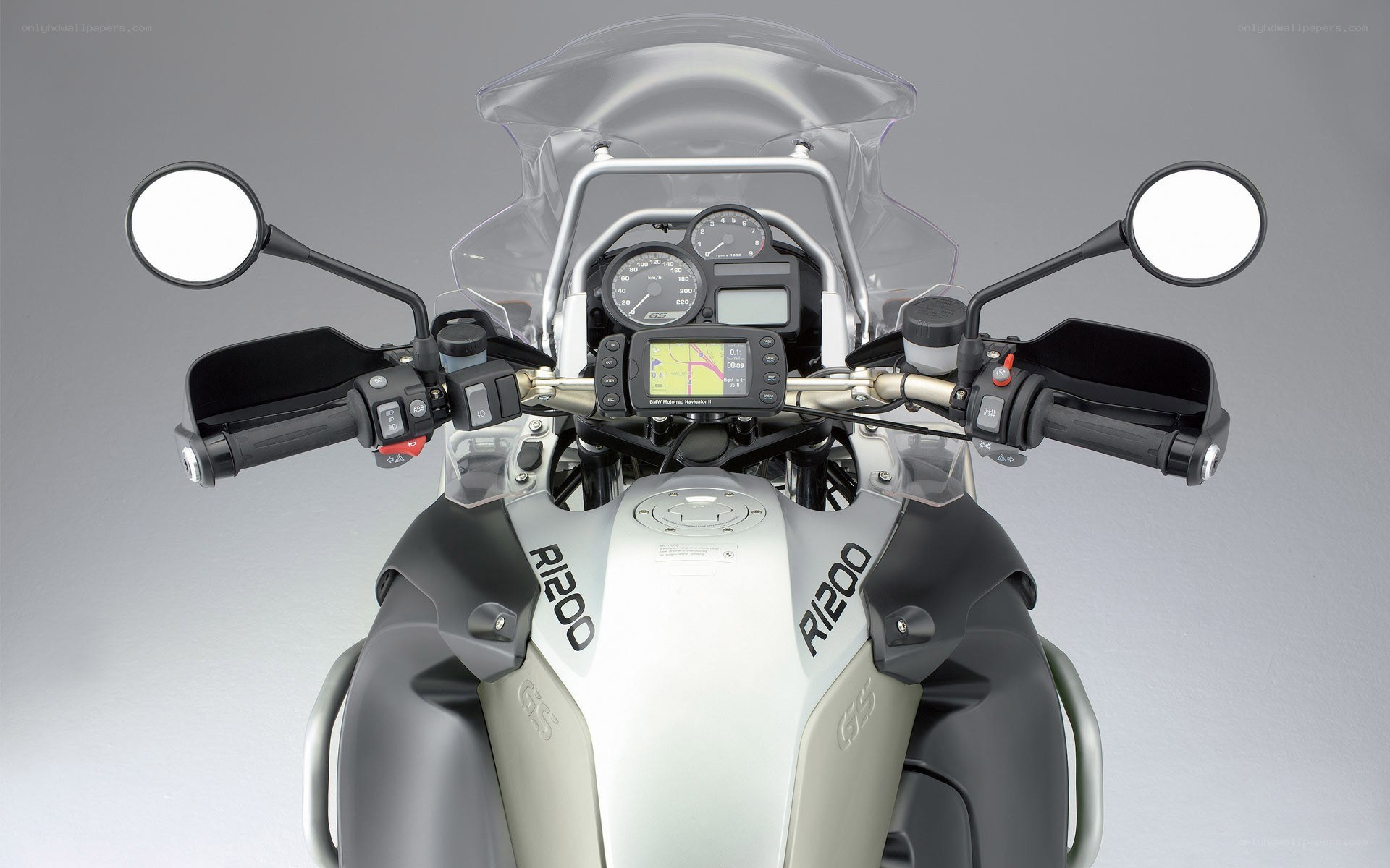 BMW R1200GS motorcycle dashboard