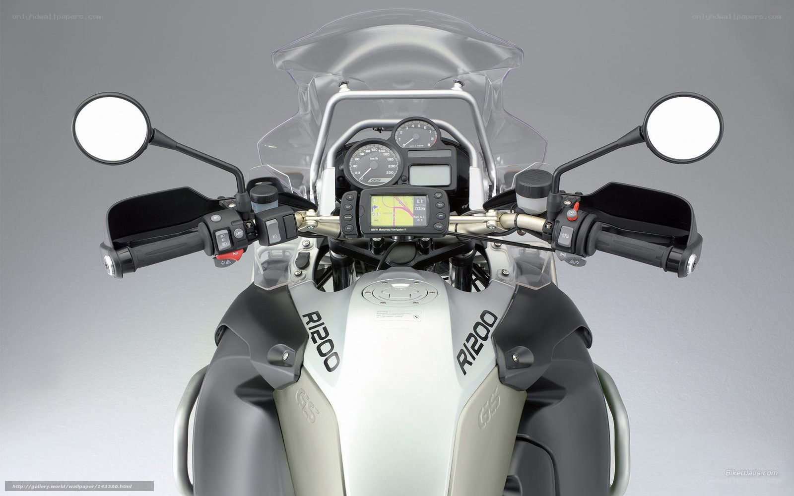 BMW R1200GS motorcycle dashboard