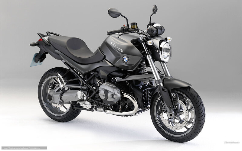 BMW R1200R Motorcycle — Gray, Neutral, Photograph, Seat, Headlight