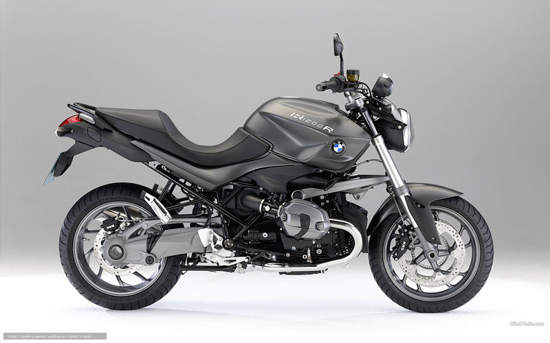 BMW R1200R Motorcycle — Gray, Neutral, Photograph