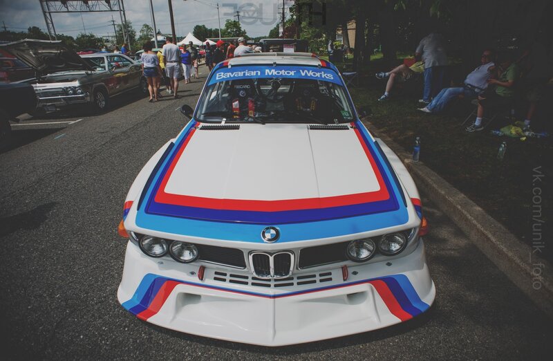 BMW race car at a car show