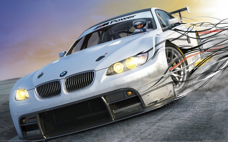BMW race car in motion