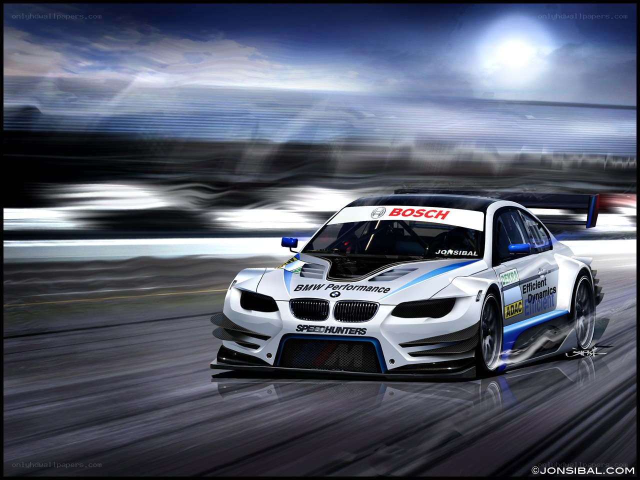 BMW race car in motion