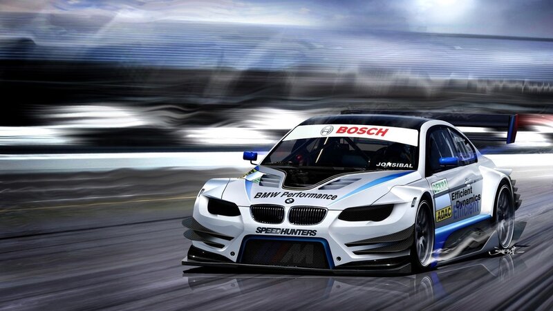 BMW race car in motion