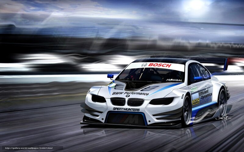 BMW race car in motion