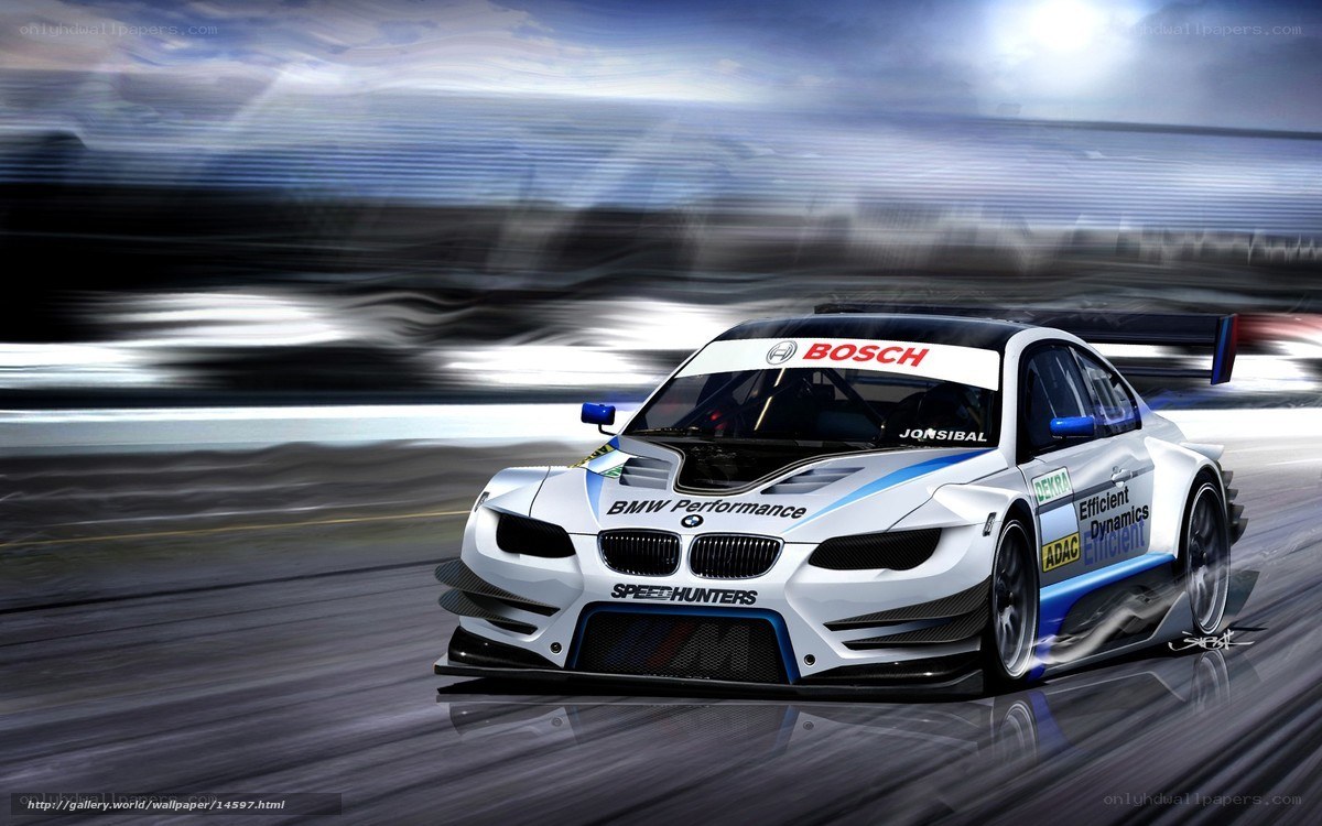 BMW race car in motion