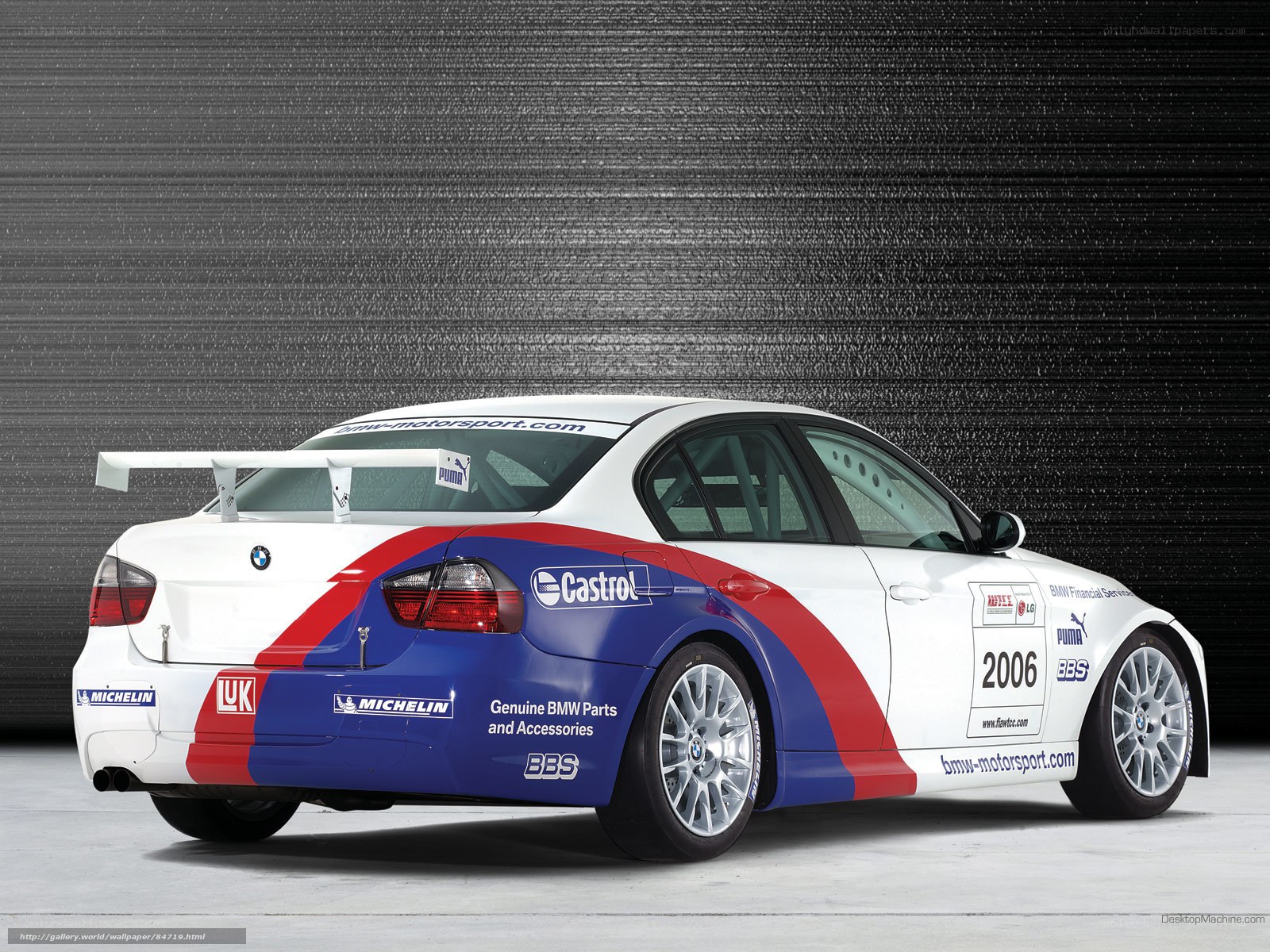 BMW race car in studio