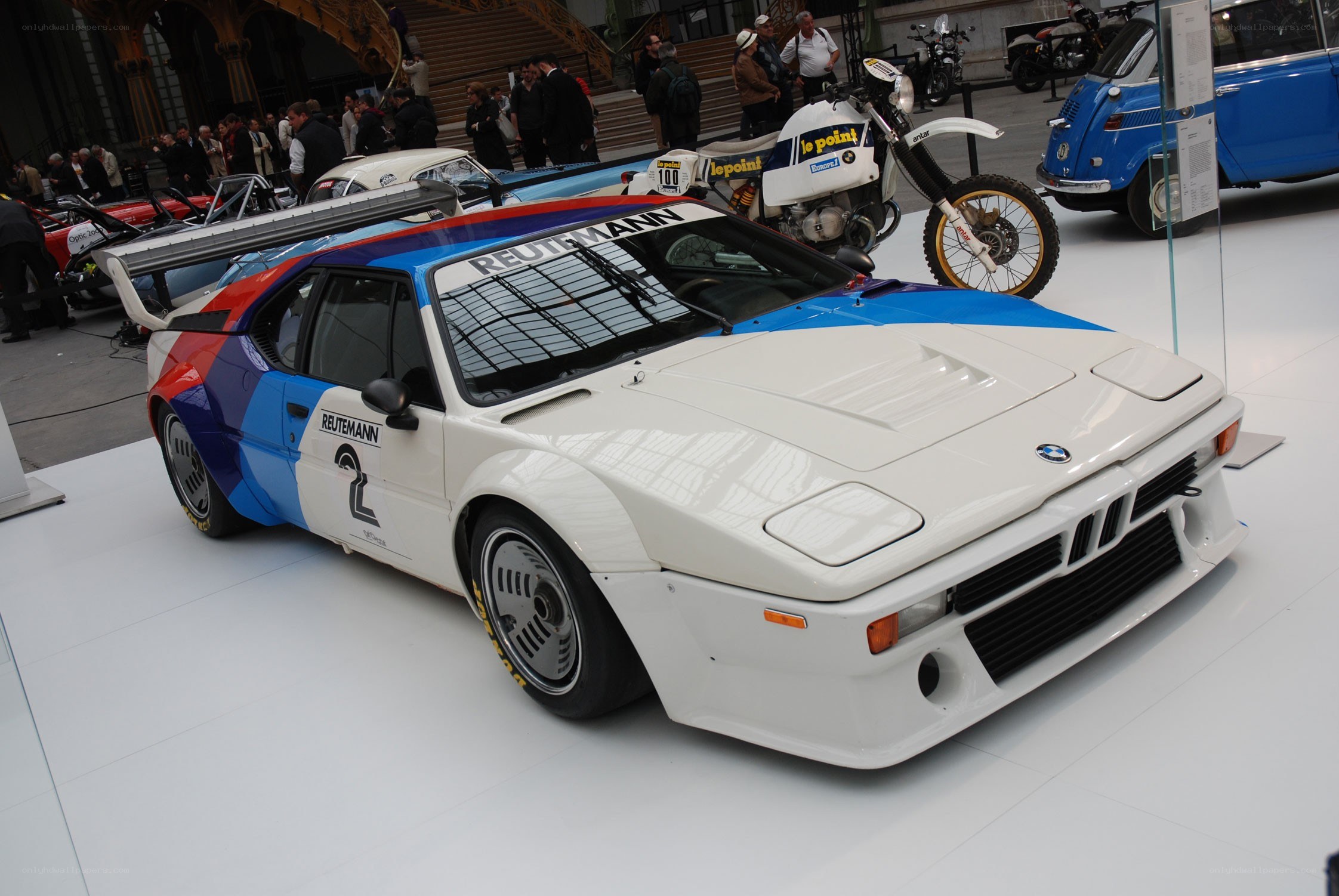 BMW race car on display