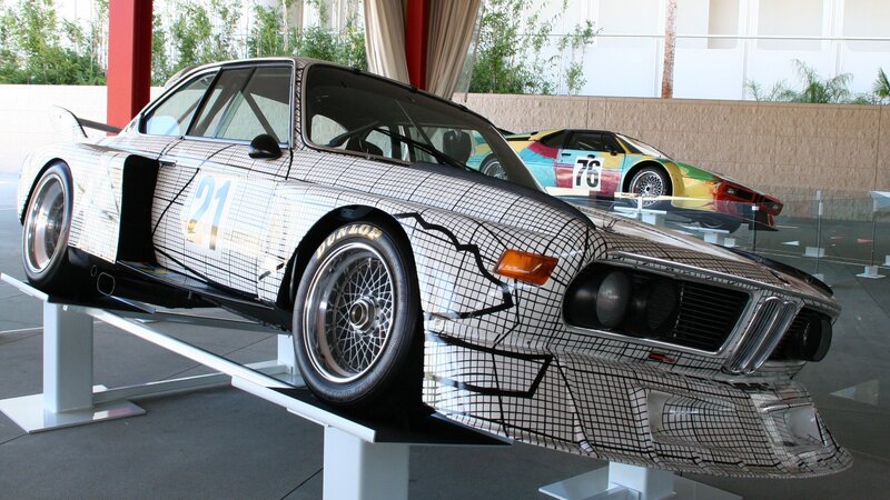BMW race car on display
