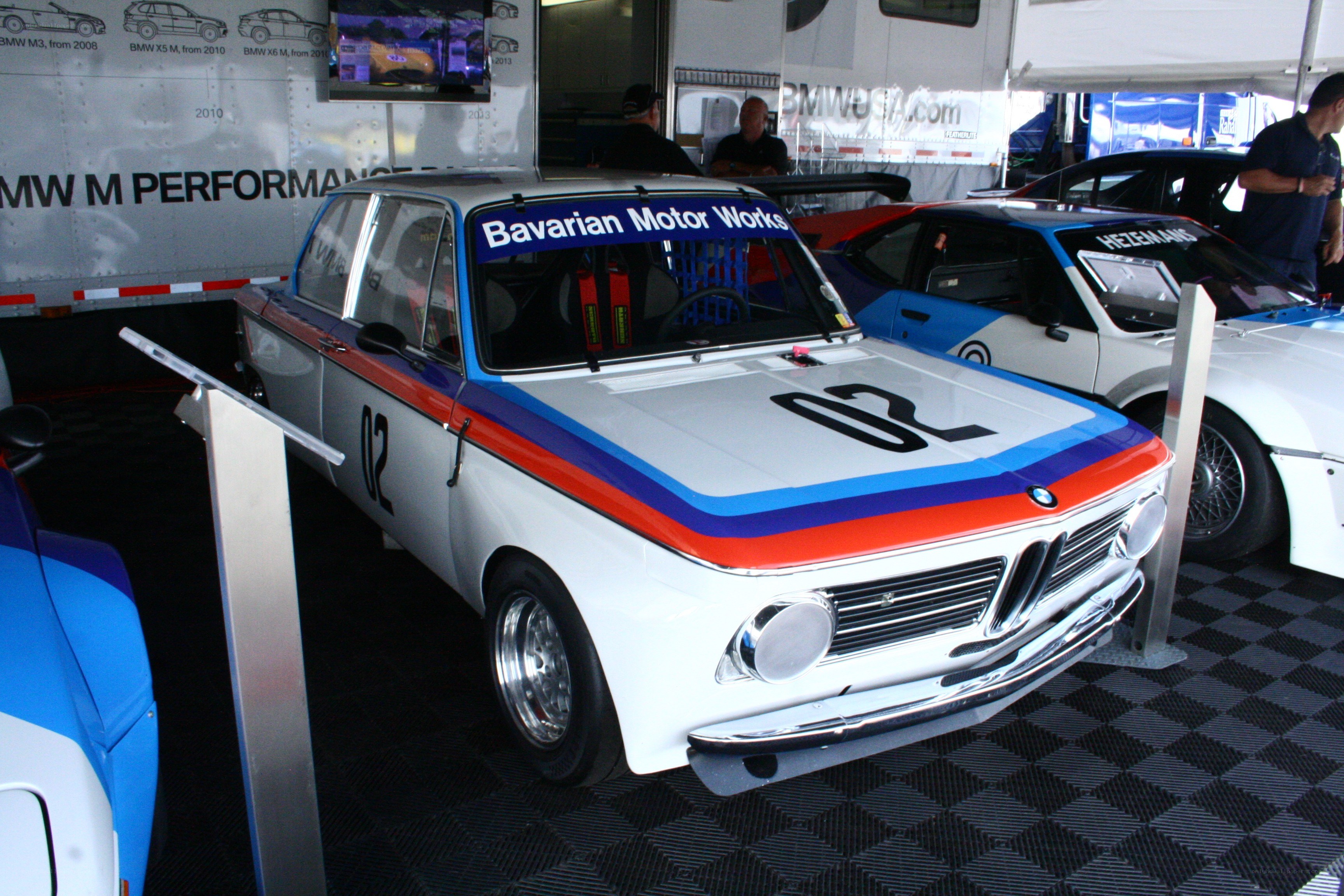 BMW race car on display