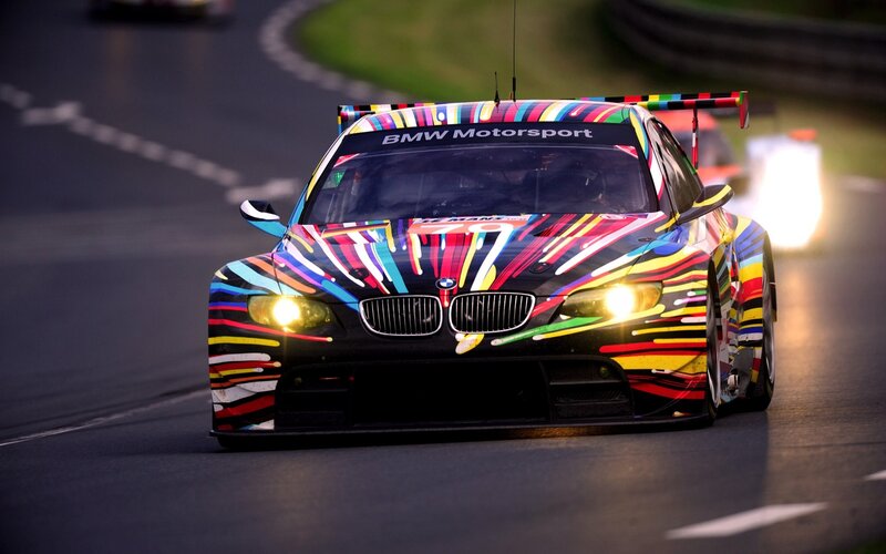 BMW race car on track
