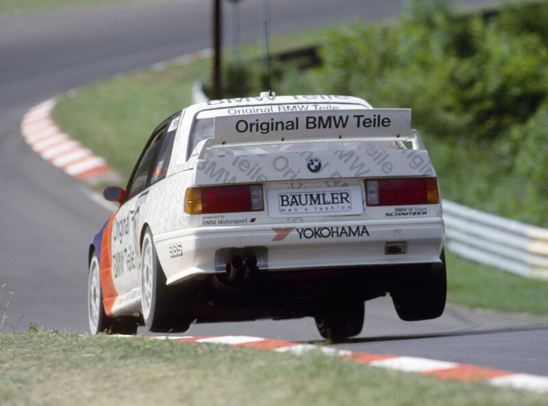 BMW race car on track