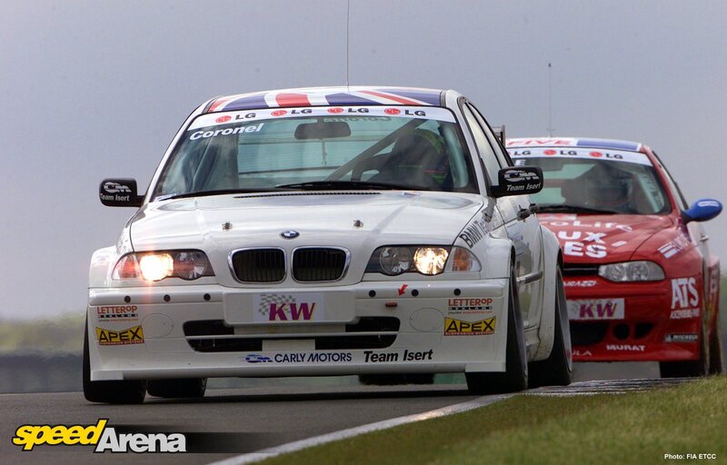 BMW race car on track