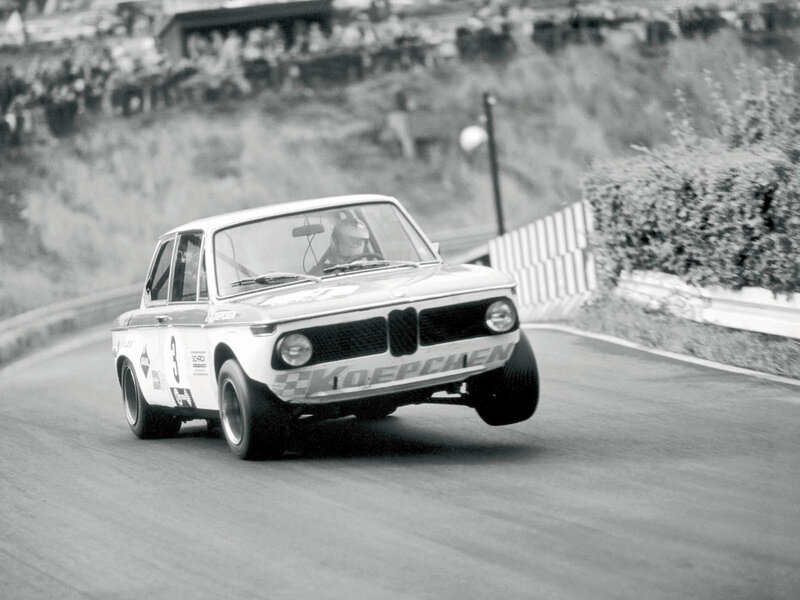 BMW race car on track