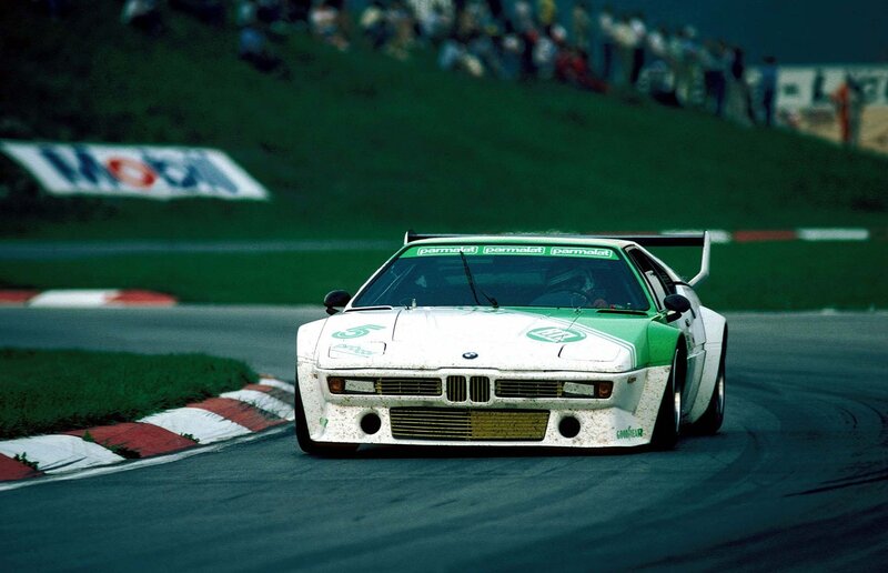 BMW race car on track
