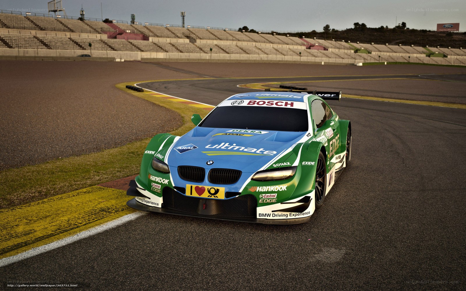 BMW race car on track