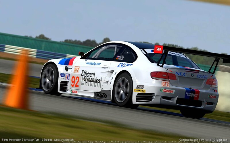 BMW race car on track