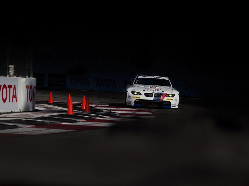 BMW race car on track