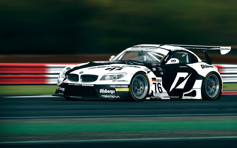 BMW race car on track