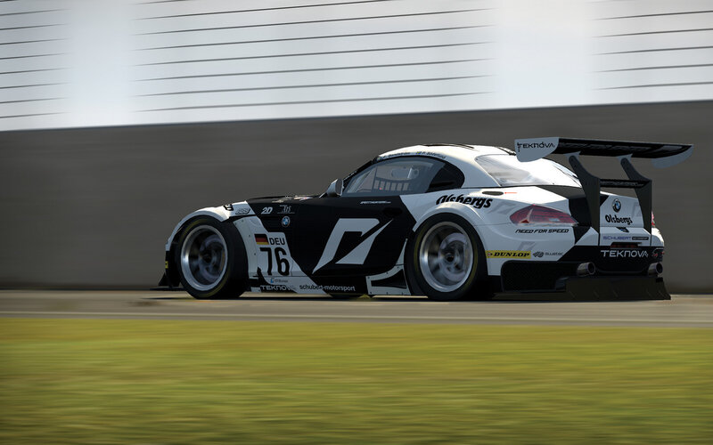 BMW race car on track