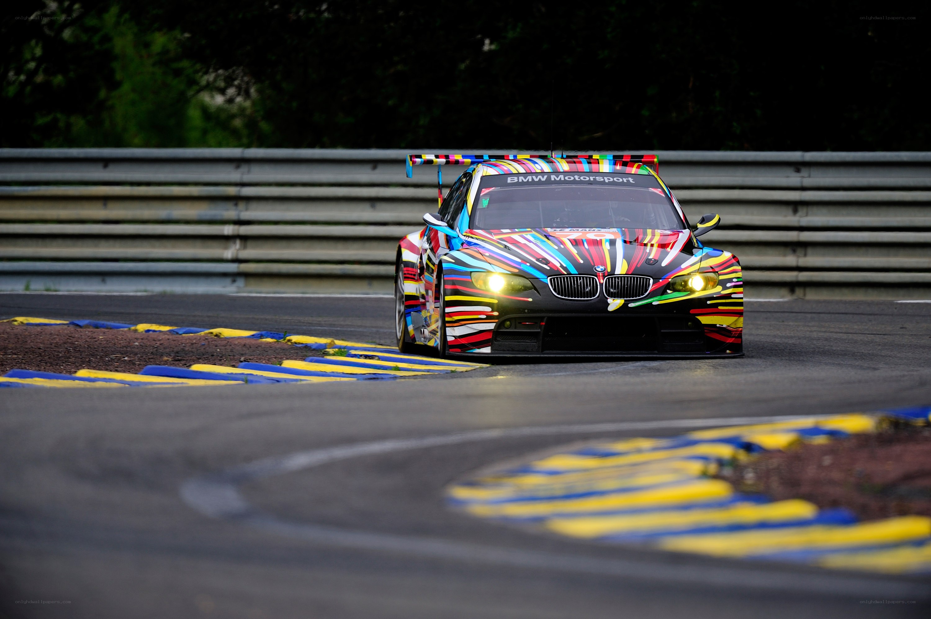 BMW race car on track